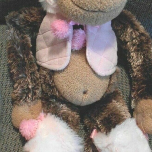 14" Tall Plush Monkey Chimp W Pink Boots & Vest St - Picture 3 of 3